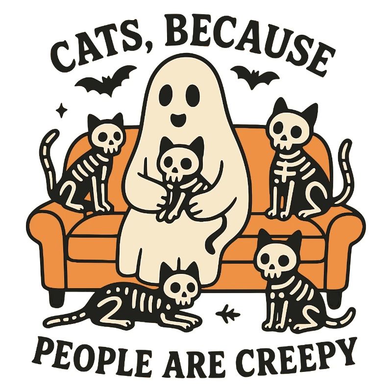 Les chats parce que les gens sont effrayants – Halloween Ghost