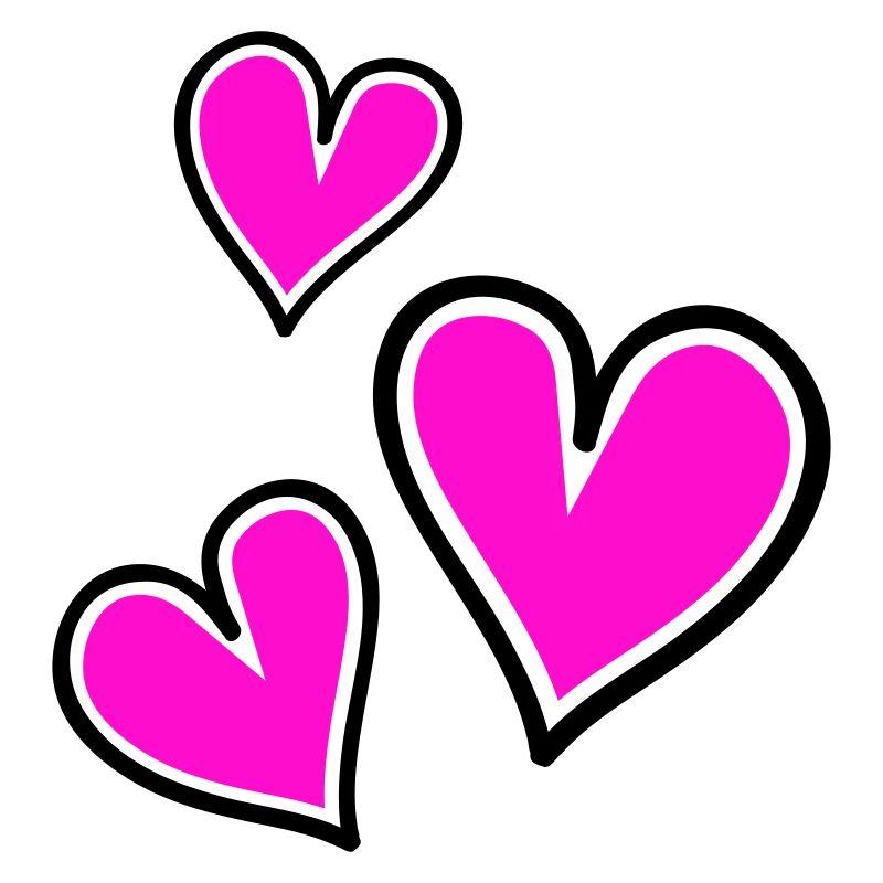 Bright Pink Heart Pattern