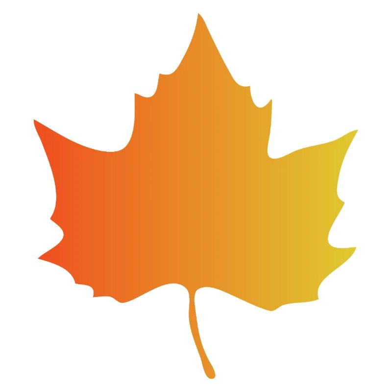 Autumn Gradient Maple Leaf