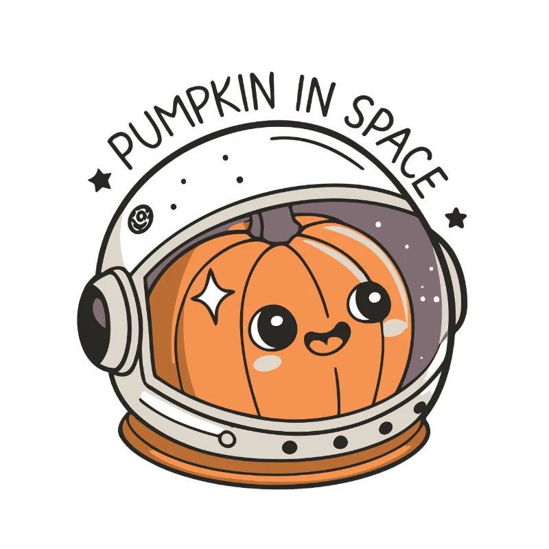 Citrouille Astronaute Dans L'Espace