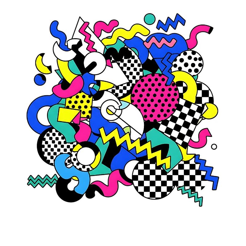 Neon Chaos Pop Art Pattern