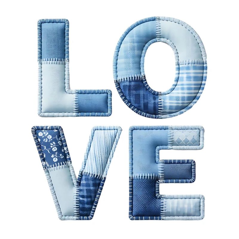 Love Modern Patchwork Art