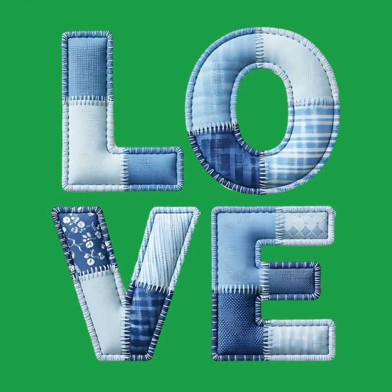 Love Moderne Patchwork Kunst