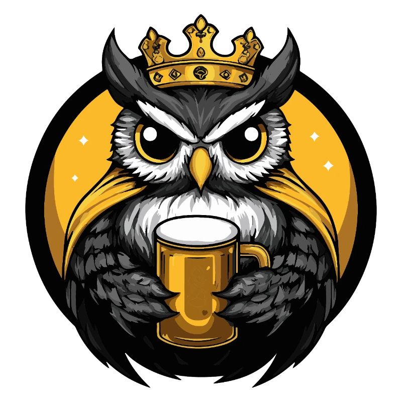 Eule Bier Lustig