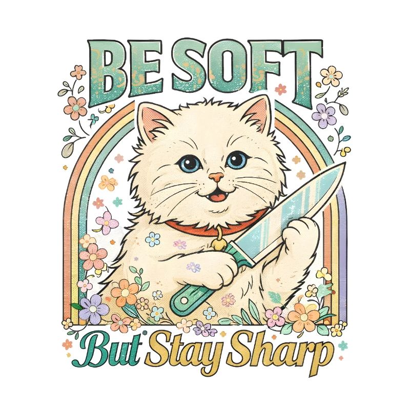Be Soft Stay Sharp Katze Katzenmama sarkastisch