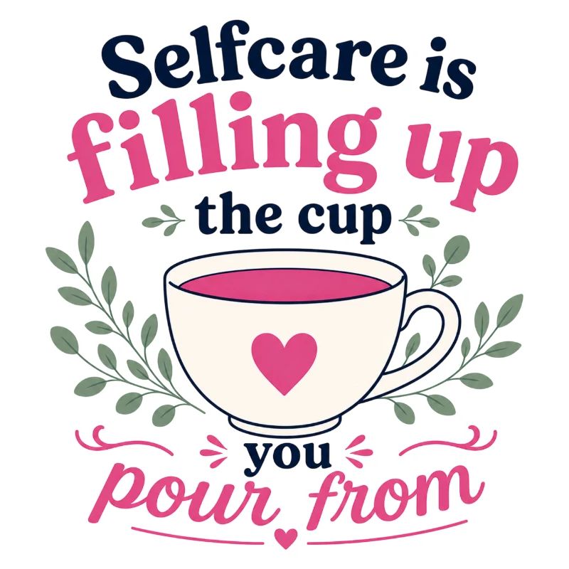 Le soin de soi remplit la tasse d’où vous servez