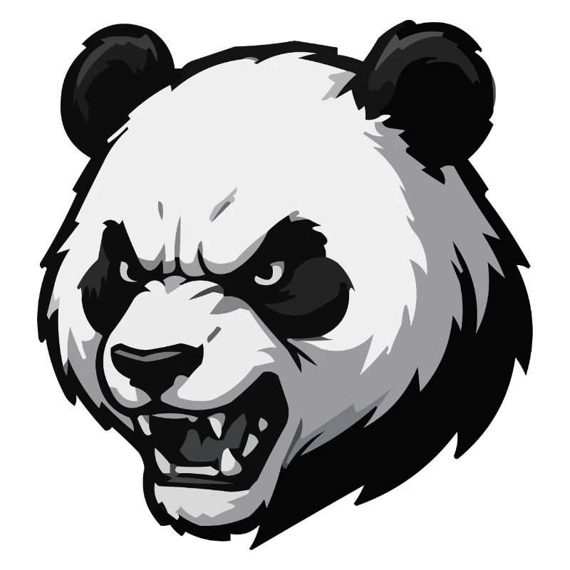 Imprimer vectoriel Angry Panda