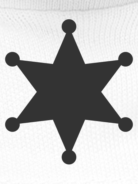 Sheriff-Abzeichen Solid-Ikone Stern Strafverfolgungs-Symb