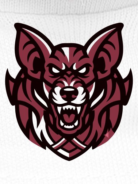 Wolf Maskottchen Logo