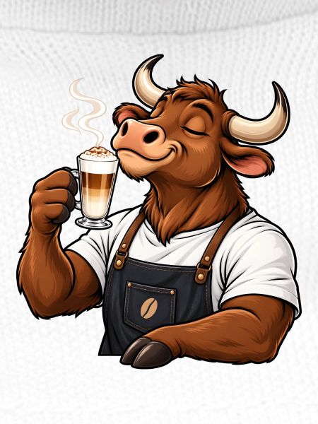 Stier mit Latte Macchiato – Sternzeichen