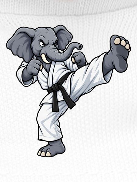 Elefant beim Karate