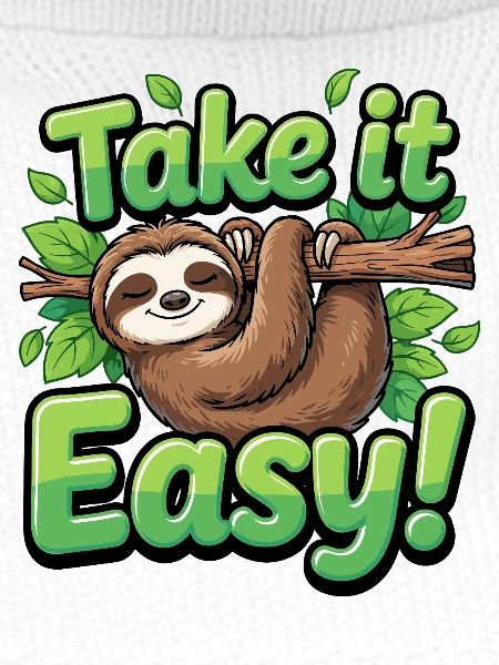 Take It Easy Faultier Grafik