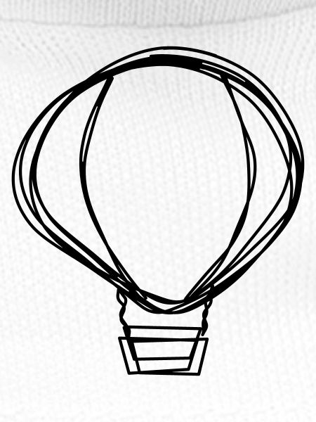 Heißluftballon handgezeichnet