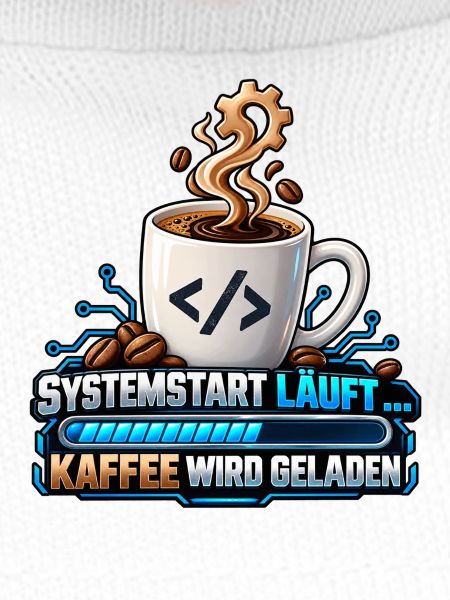 Systemstart läuft – Kaffee wird geladen