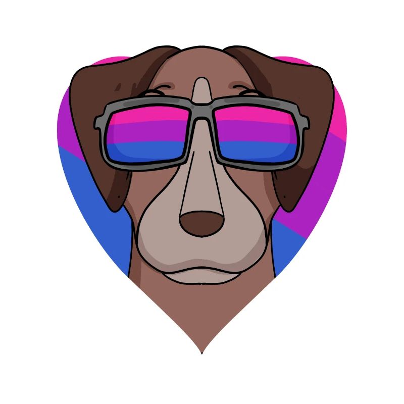 Bisexuell Pointer Hund - Hund mit Brille