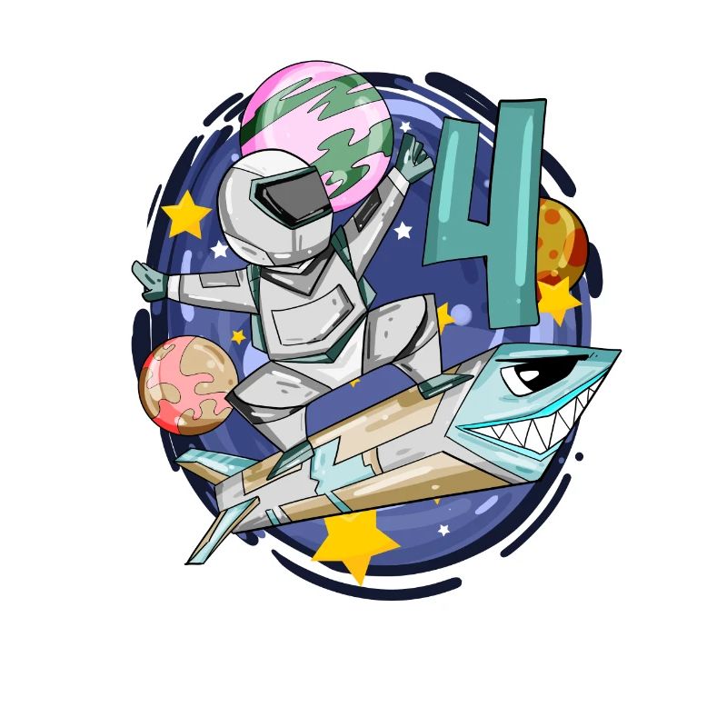 4 Geburtstag Junge - 4 Jahre alt - Ich bin 4