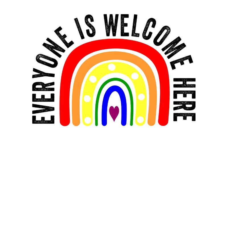 UNITY DAY Everyone is Welcome Here Boho Rainbow