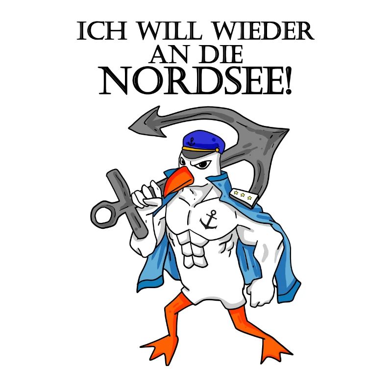 Nordsee Plattdeutsch Spruch Moin Möwe Anker