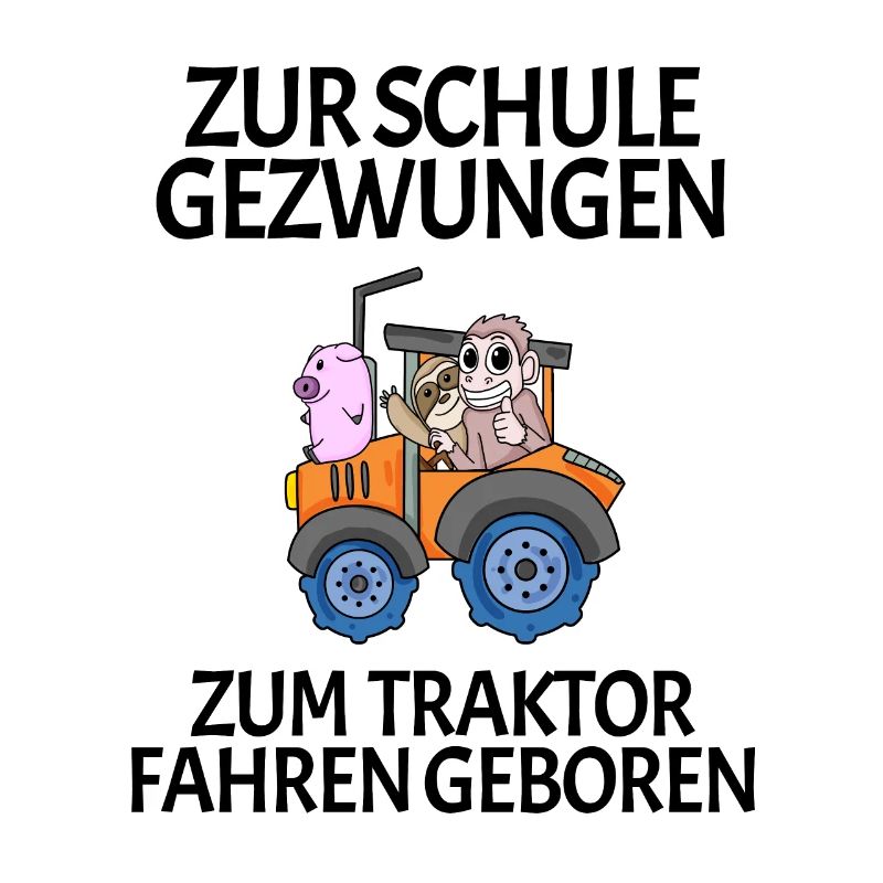 Schule Einschulung Traktor Geschenk Lustig