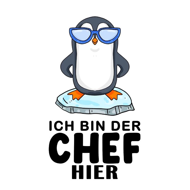 cooler Pinguin Chef Spruch