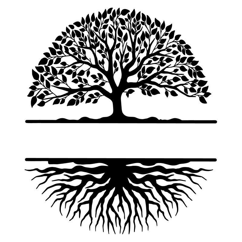 Tree with roots banner