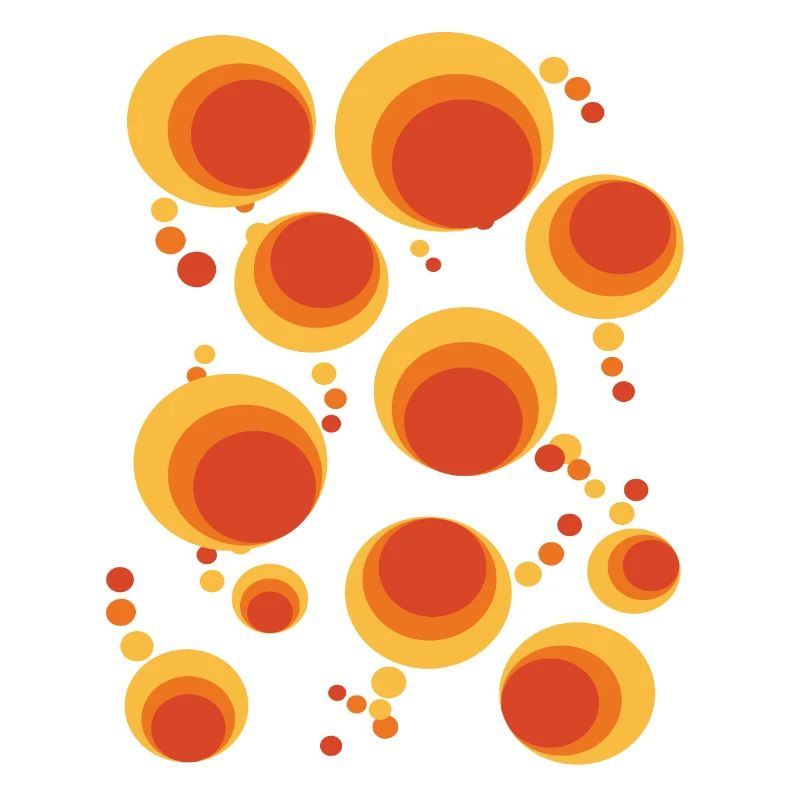 50's 60's Polka Dot Circle Style Pattern