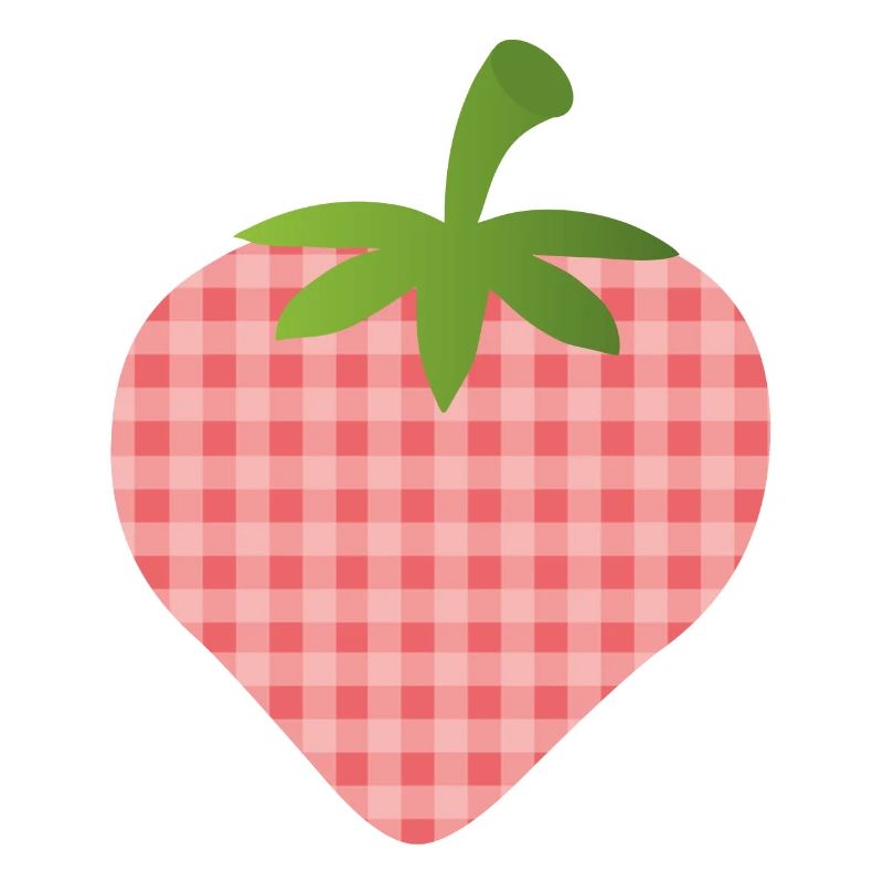 Strawberry with check pattern - personalizable