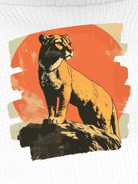 Lion from mountain Retro