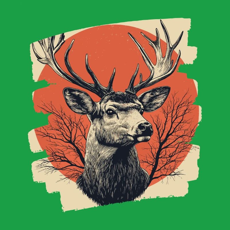 Deer with antlers