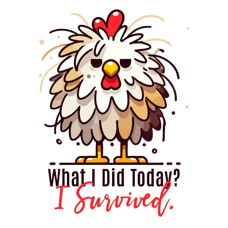 Funny Survival Chicken – Survived Today!