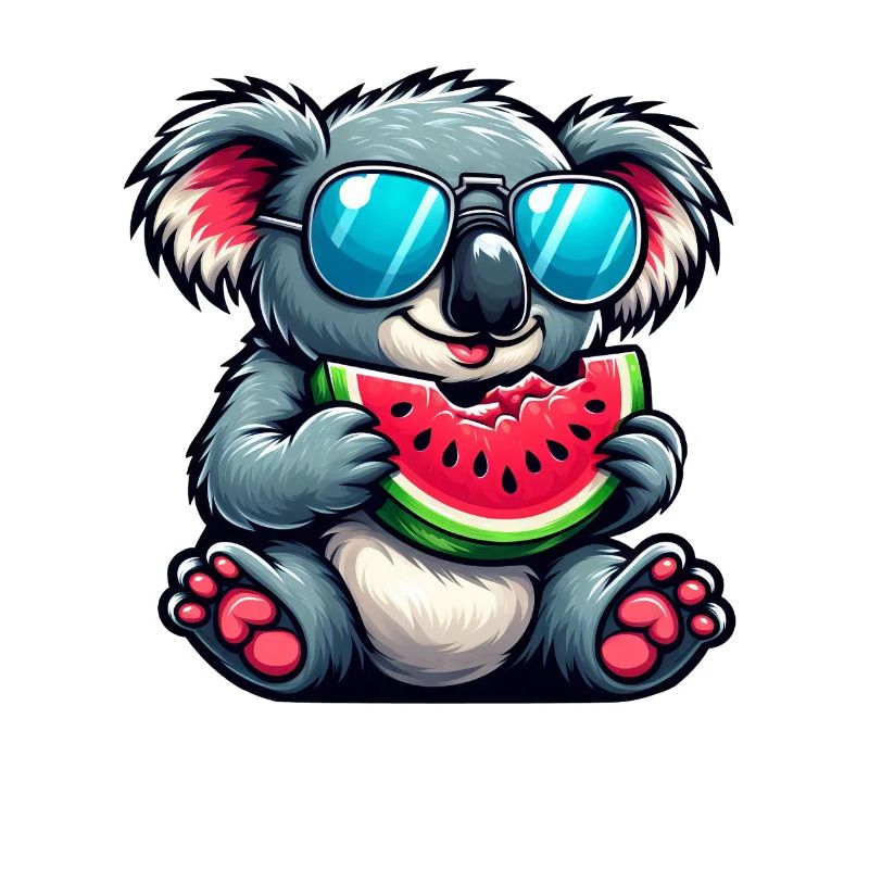 Mignon Koala pastèque d’été dessin animé fruit