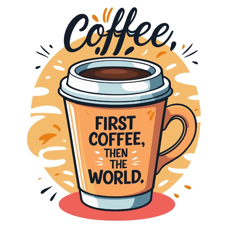 Motivierende Kaffeetasse mit Spruch