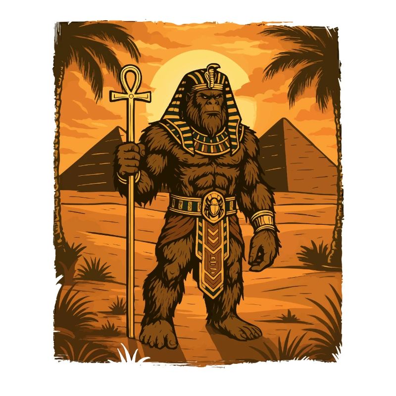 Pharaoh Bigfoot Cryptid Egyptian Sasquatch Yeti