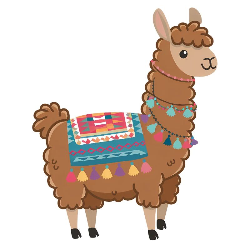 Colorful Boho Llama