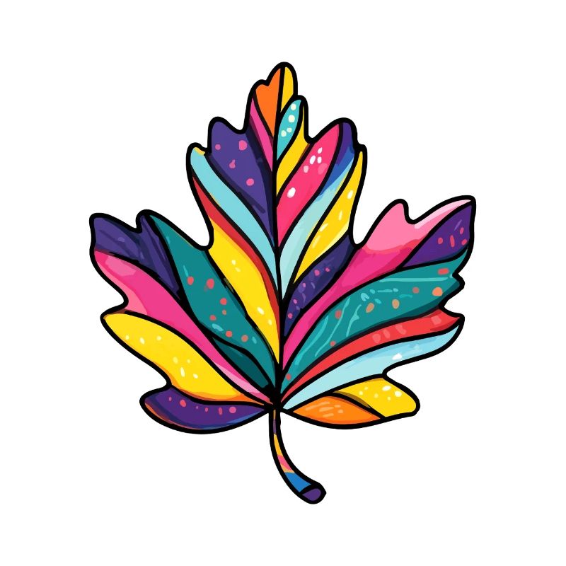 Feuille d'érable colorée
