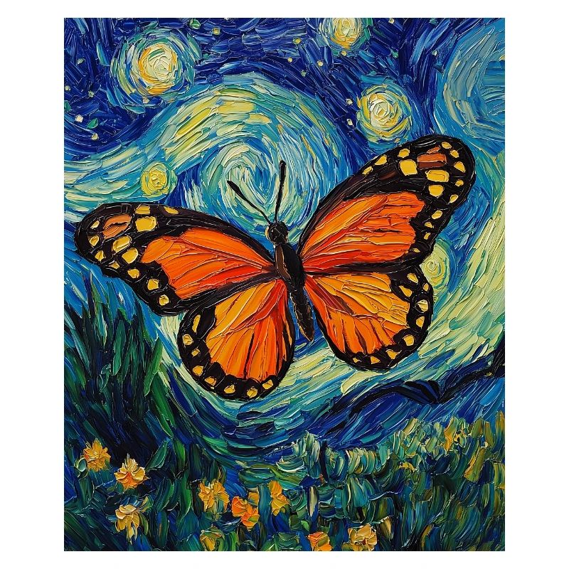 Butterfly Van Gogh Style Starry