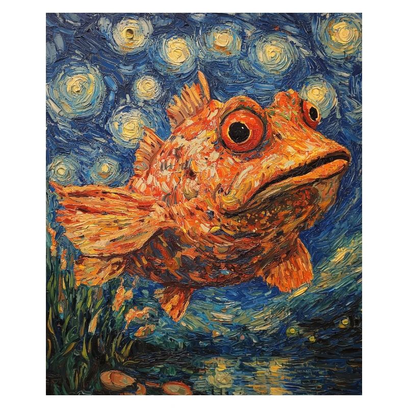 Fish Van Gogh Style