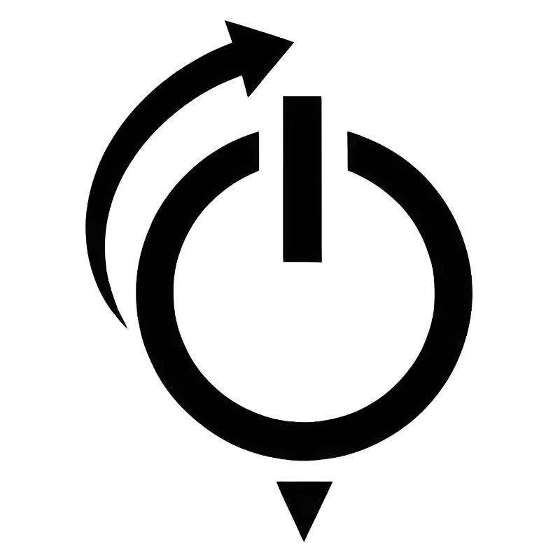 Logo de redémarrage du bouton d’alimentation
