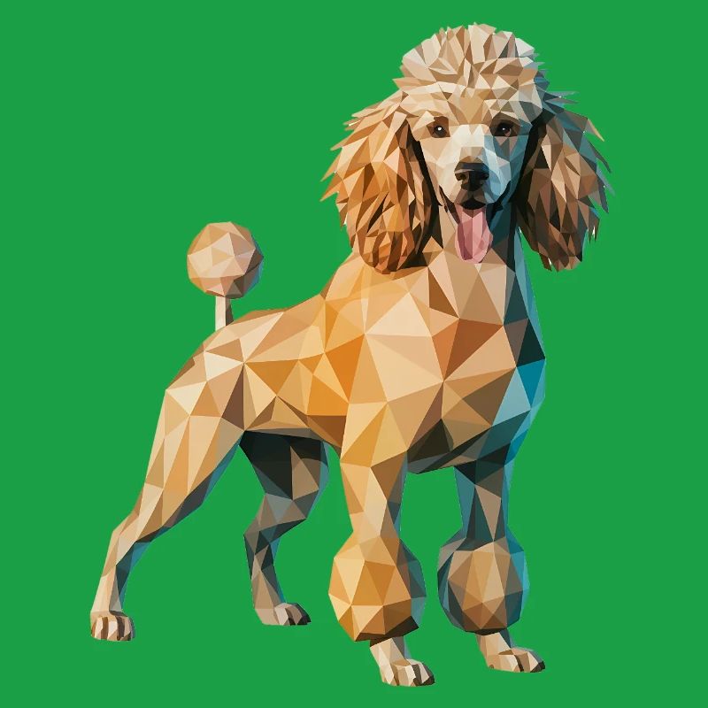 Caniche - Logo Low Poly cool