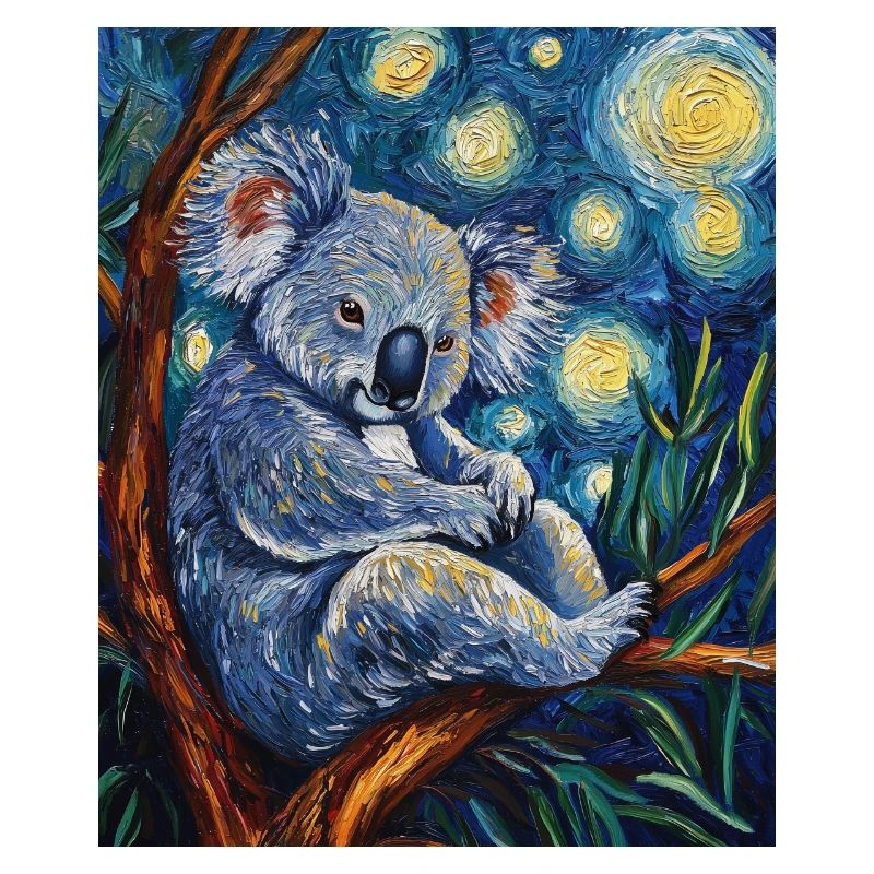 Koala Australien Van Gogh Style Starry Night