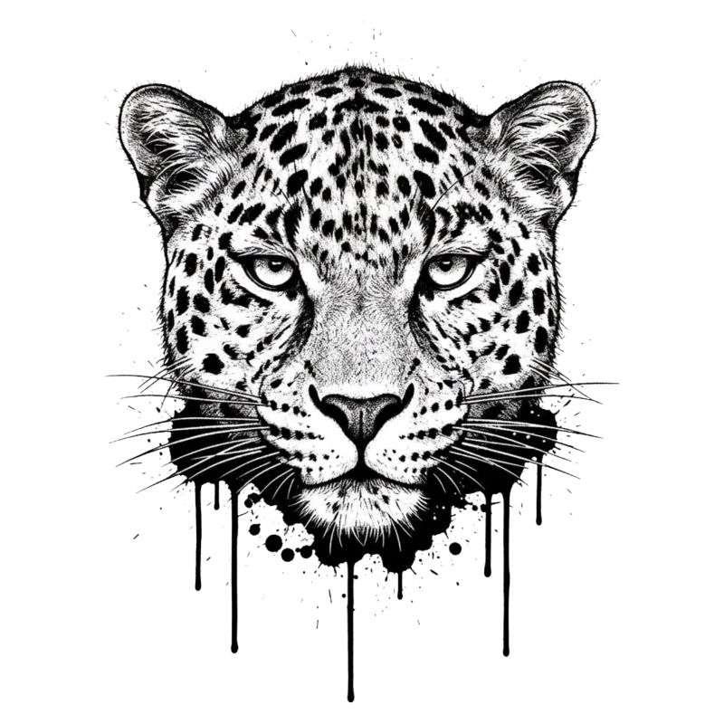 Leopard Head Illustration