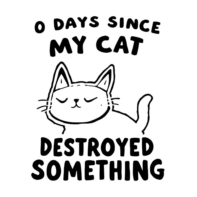 0 Days Since My Cat Destroyed Something Fun