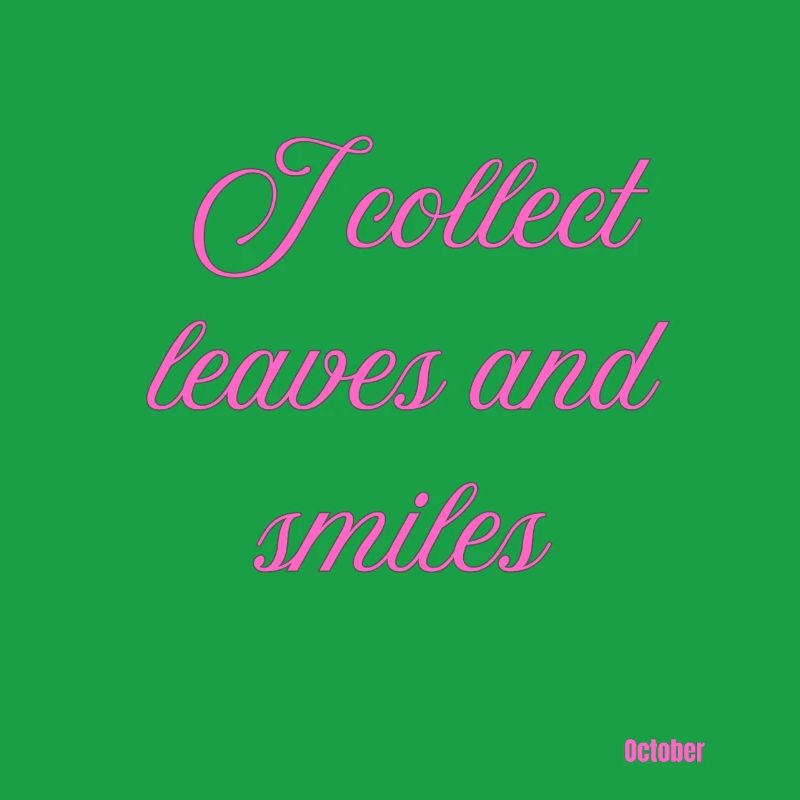 Leaves and Smiles Pink Script