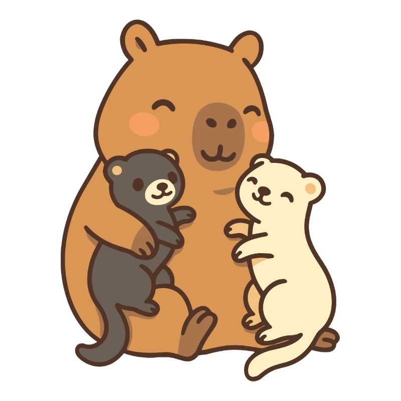 Capibara e furetto – Amicizia e sicurezza