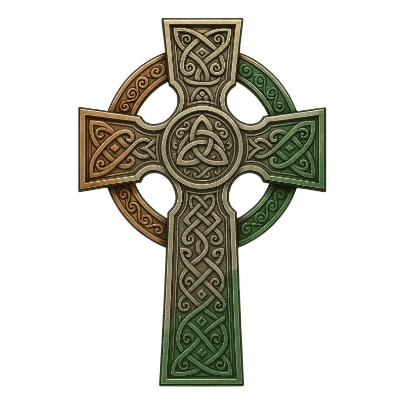 Irish Celtic Cross Knot Pattern