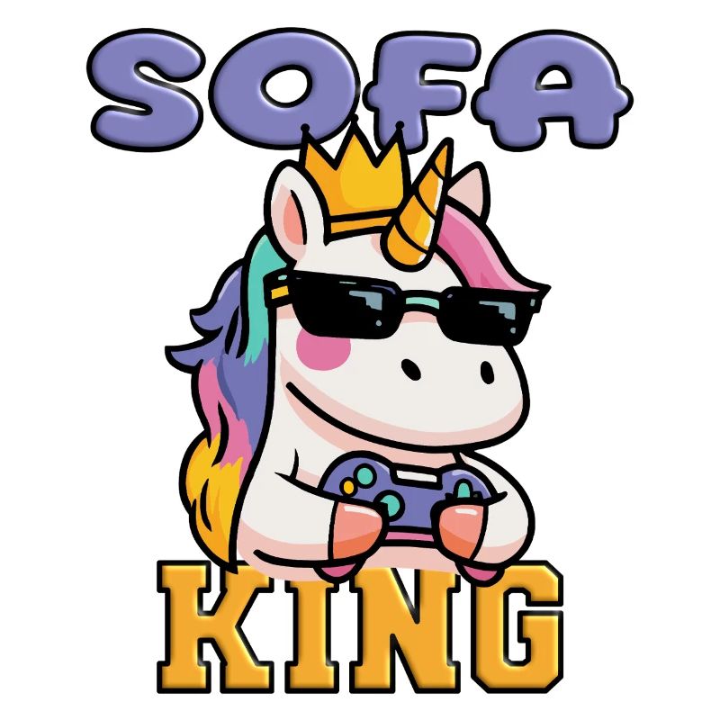 Sofa King - zocken Einhorn