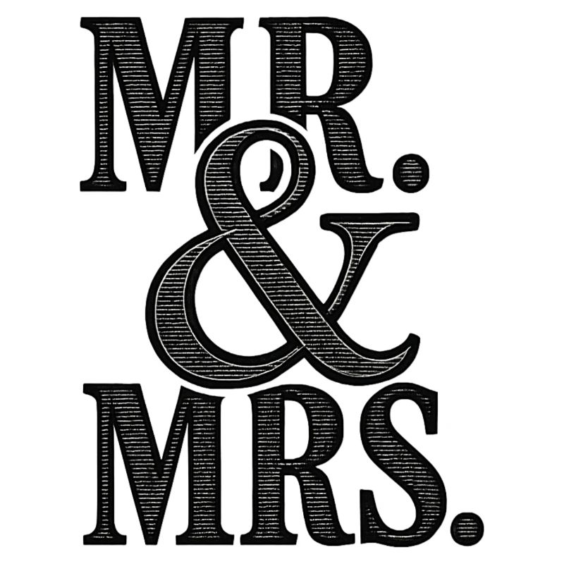 MR. & MRS - Romantic Wedding - Newlyweds