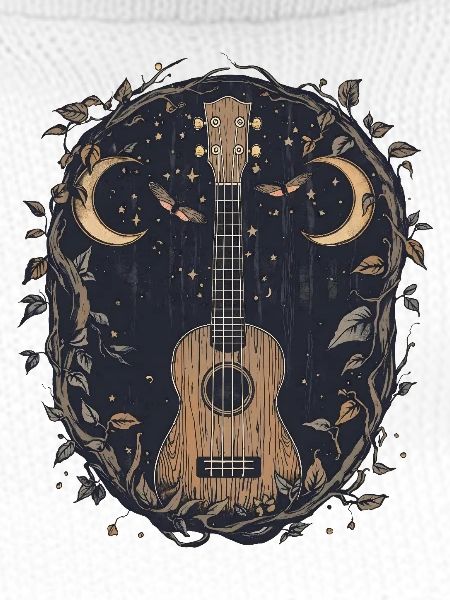 Gothic Uke with  Moon Moth