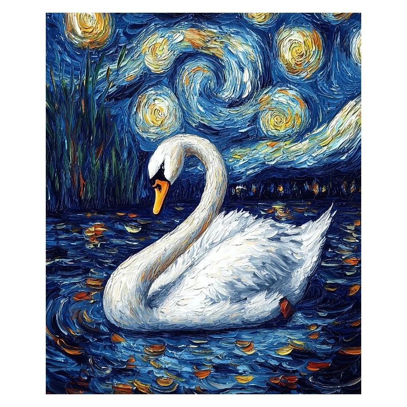 Schwan Vogel Van Gogh Style
