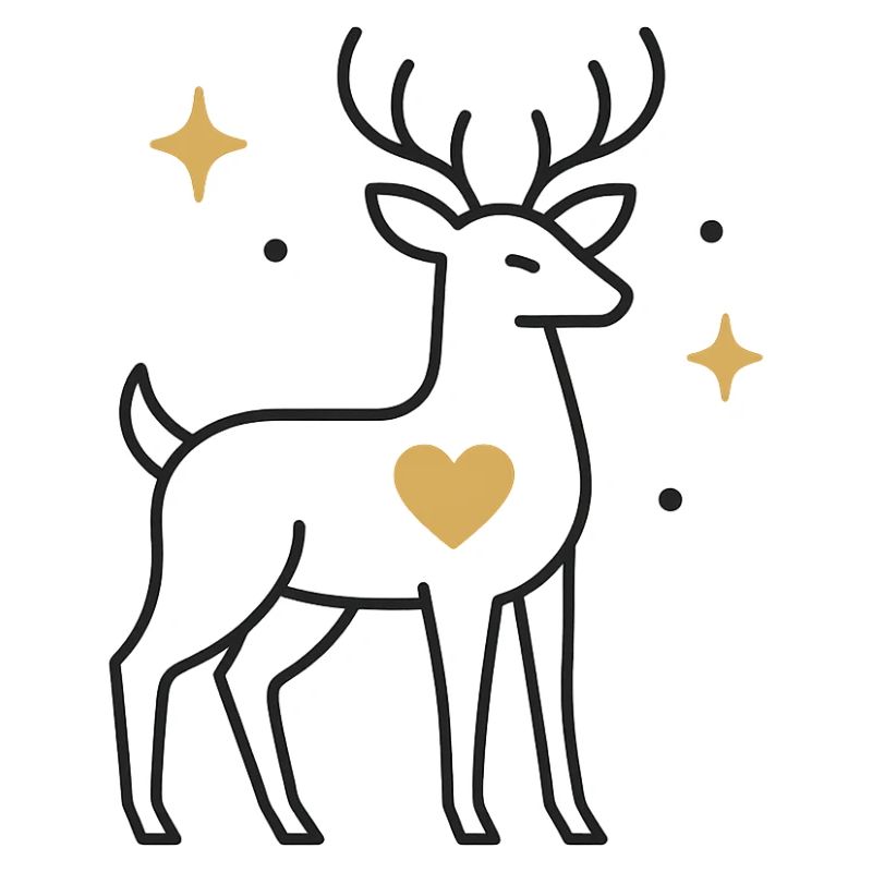 Herzdeer mit Sternenakzent
